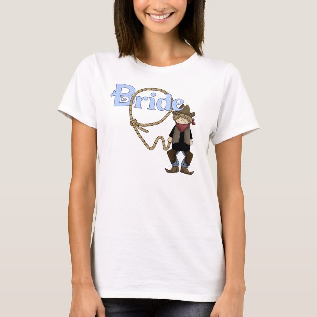 Lassoed Bride Country Western Wedding tshirt (Front)