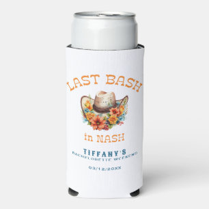 Last Bash in Nash Cowgirl Bachelorette Seltzer Can Cooler