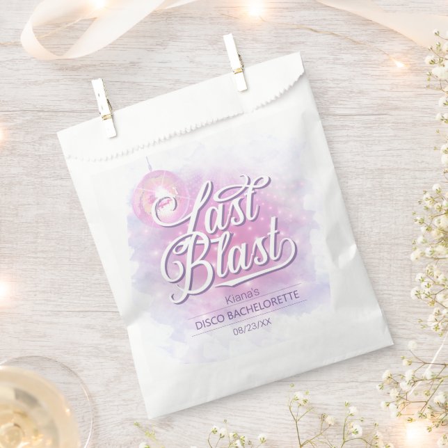Last Blast Disco Bachelorette ID928 Favour Bags (Clipped)
