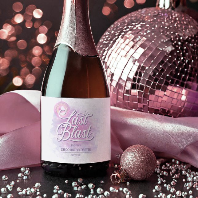 Last Blast Disco Bachelorette ID928 Sparkling Wine Label (Creator Uploaded)