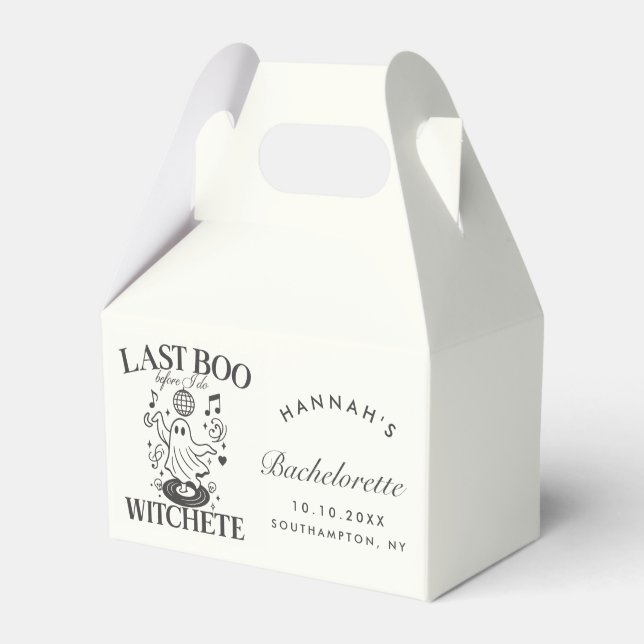 Last Boo Before I Do Bachelorette Halloween Party Favour Box (Front Side)
