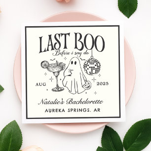 Last Boo Before I Do Bachelorette Halloween Party Napkin