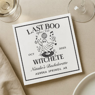Last Boo Before I Do Bachelorette Halloween Party Napkin