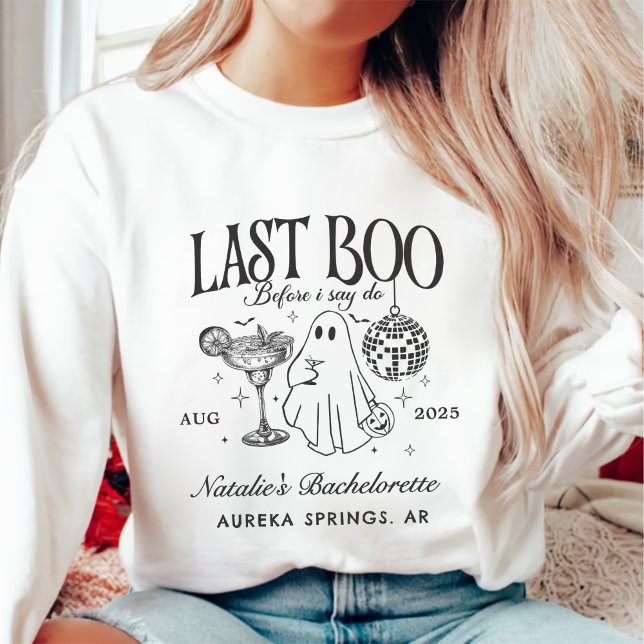 Last Boo Before I Do Bachelorette Halloween Party Sweatshirt (Creator Uploaded)
