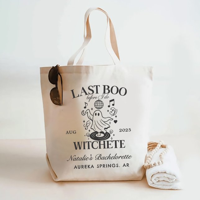 Last Boo Before I Do Bachelorette Halloween Party Tote Bag (Creator Uploaded)