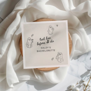 Last Boo Before I Do Quirky Halloween Bachelorette Napkin