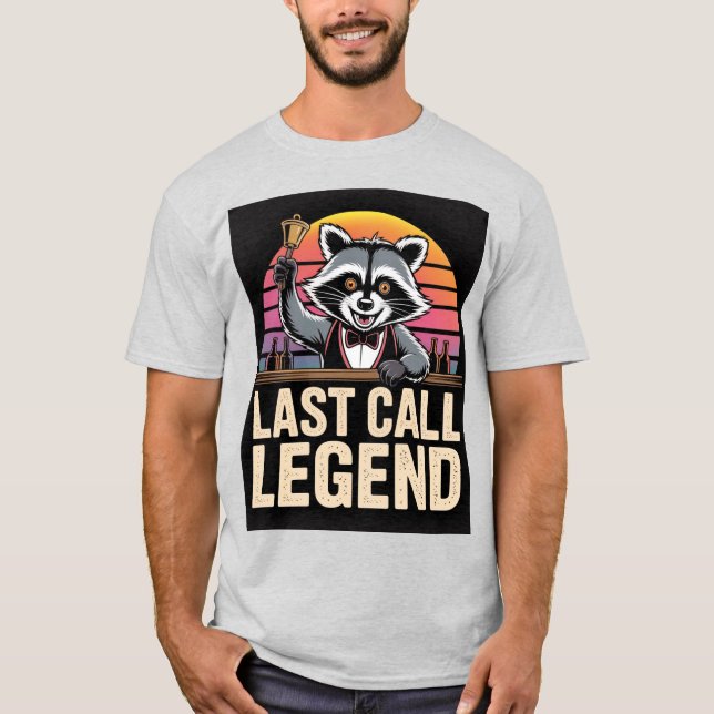 Last Call Legend Raccoon Bartender Shirt (Front)