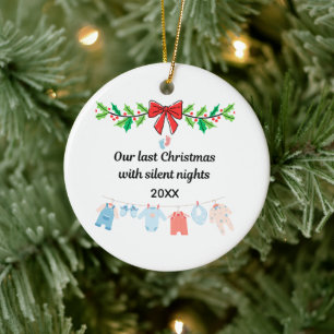 Last Christmas with Silent Nights – Personalized Ceramic Tree Decoration
