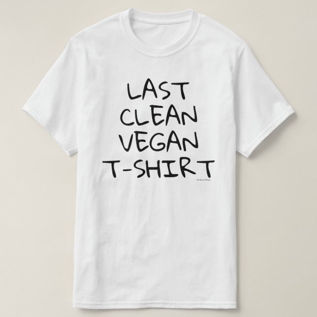 Last Clean Vegan T-Shirt (White) (Design Front)