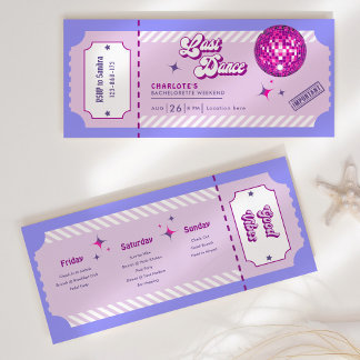 Last Dance Disco Bachelorette Weekend Invitation