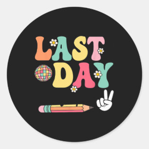 Last Day Autographs 2024-2025 Retro Cute Last Day Classic Round Sticker