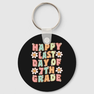 Last Day Of 7th Grade Groovy Seventh Grade Teacher Key Ring