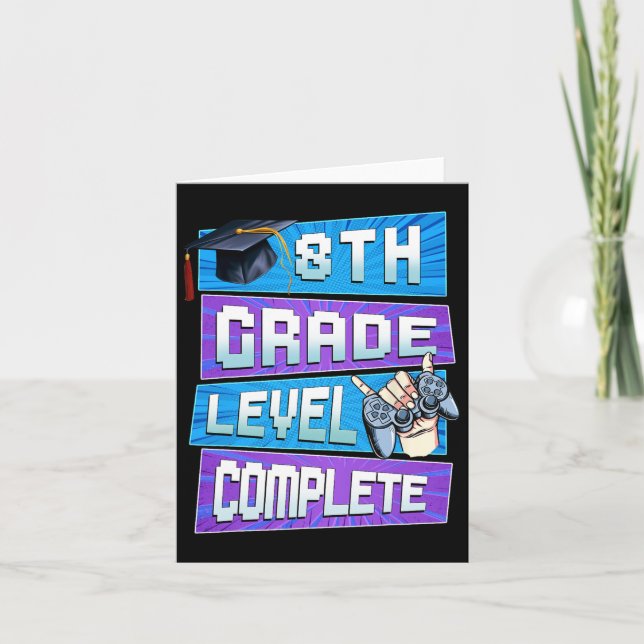 Last Day Of 8th Grade Level Complete Graduation Bo Card (Front)