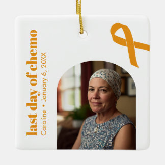 Last Day of Chemo Appendix Cancer Custom Ceramic Ornament