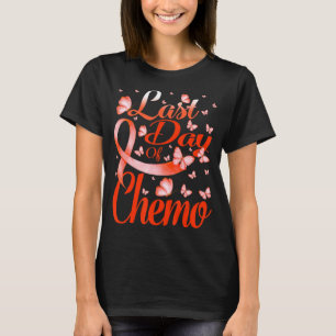Last Day Of Chemo Leukaemia Awareness Butterfly  T-Shirt