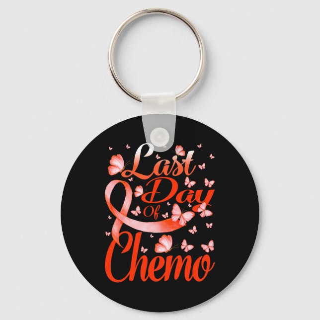 Last Day Of Chemo Rsd Crps Awareness Butterfly  Key Ring (Front)