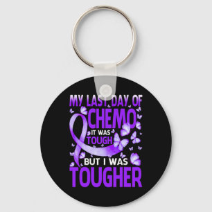 Last Day Of Day Chemo Fibromyalgia Awareness Butte Key Ring