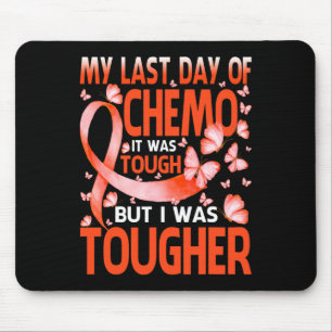 Last Day Of Day Chemo Leukaemia Awareness Butterfl Mouse Pad