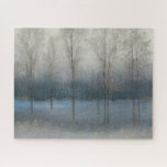Last Day of Fall Jigsaw Puzzle<br><div class="desc">Last Day of Fall IV by Tim OToole. Peaceful image of trees in a field,  primarily using a neutral and blue colour scheme.</div>