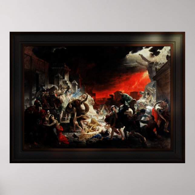 Last Day of Pompeii by Karl Bryullov Classical Art Poster (Front)