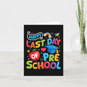 Last Day Of Preschool Pre-k Teacher Student Gradua Card