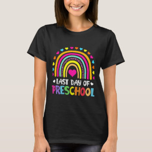 Last Day Of Preschool School Rainbow Graduation Te T-Shirt