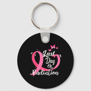 Last Day Of Radiation Treatment Breast Cancer Awar Key Ring