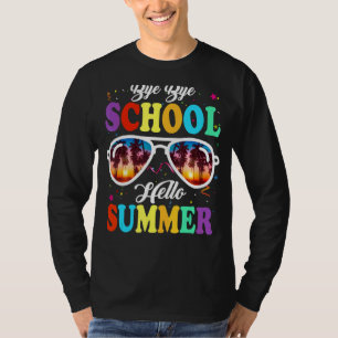 Last Day Of School Bye School Hello Pool Swimming T-Shirt