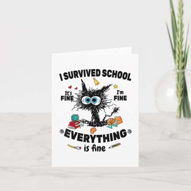 Last Day Of School  Card (Front)