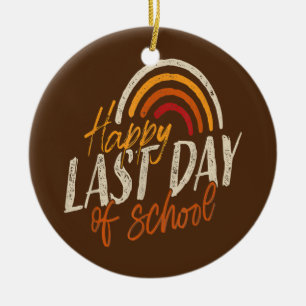 Last Day of School for Teacher Kids Student Ceramic Tree Decoration