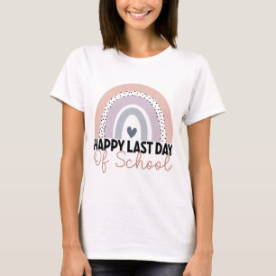 Last Day Of School Graduation Teacher Student Rain T-Shirt