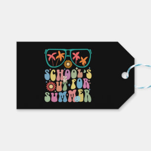 Last Day Of School Groovy School's Out For Summer Gift Tags