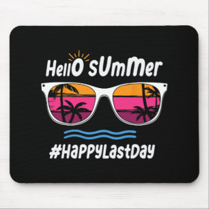 Last Day Of School Hello Summer Sungles Beach 3  Mouse Pad