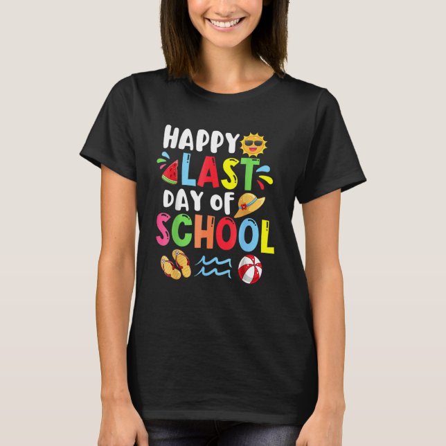 Last Day Of School Hope Your Summer Magical Rainbo T-Shirt (Front)