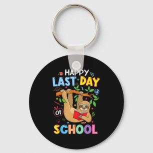 Last Day Of School Kid Teacher Cute Sloth Graduati Key Ring