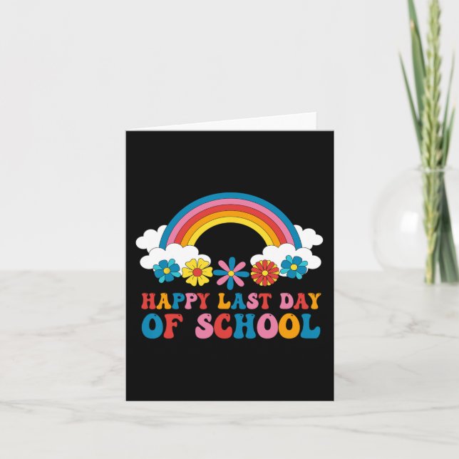 Last Day Of School Kids Teacher Student Graduation Card (Front)