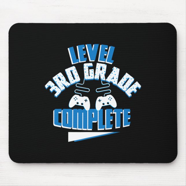 Last Day Of School Level 3rd Grade Complete Gamer  Mouse Pad (Front)