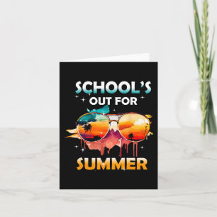 Last Day Of School Out For Summer Teacher Girls Bo Card