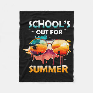 Last Day Of School Out For Summer Teacher Girls Bo Fleece Blanket