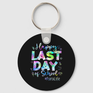 Last Day Of School Para Life Summer Vacation Beach Key Ring