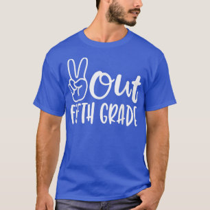 Last Day of School Peace Out Fifth 5th Grade Teach T-Shirt