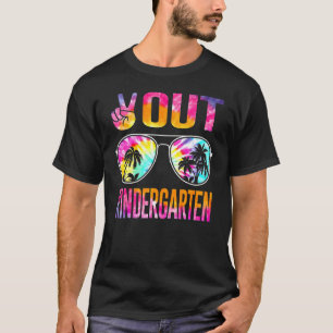 Last Day Of School Peace Out Kindergarten Teacher T-Shirt
