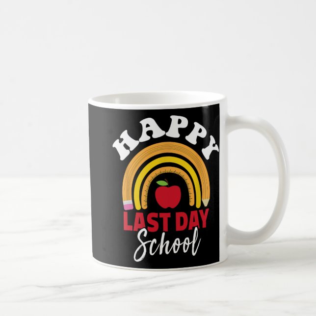 Last Day Of School Rainbow Leopard Teacher Student Coffee Mug (Right)