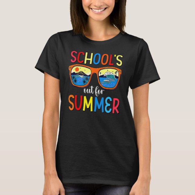 Last Day Of School Retro Schools Out For Summer Te T-Shirt (Front)
