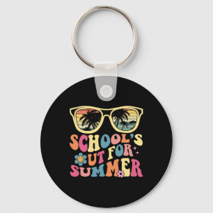 Last Day Of School Retro Teacher School#39;s Out F Key Ring