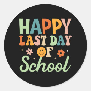 Last Day Of School Shirts Hello Summer Teacher Stu Classic Round Sticker