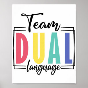 Last Day Of School Squad Team Dual Language Teache Poster