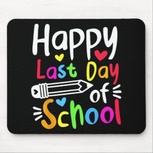 Last Day Of School Students Women Funny Summer Bea Mouse Pad