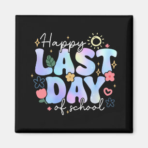 Last Day Of School Summer Break Floral Teacher Kid Magnet