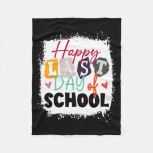 Last Day Of School Teacher &amp; Kids  Fleece Blanket